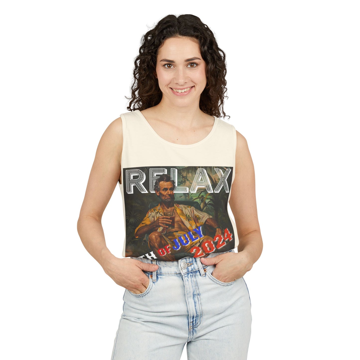 RELAX ABE LINCOLN Unisex Garment-Dyed Tank Top