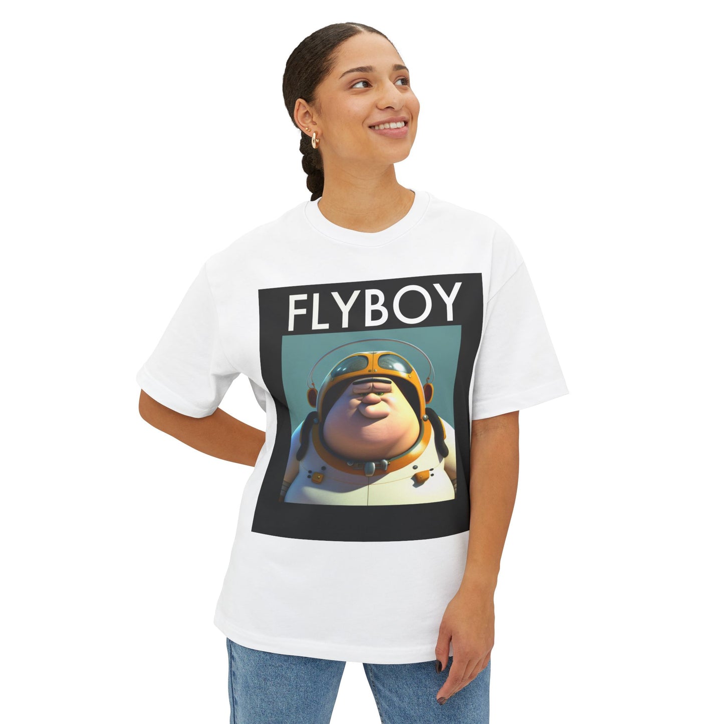 ""FLY BOY" Unisex Oversized Boxy Tee