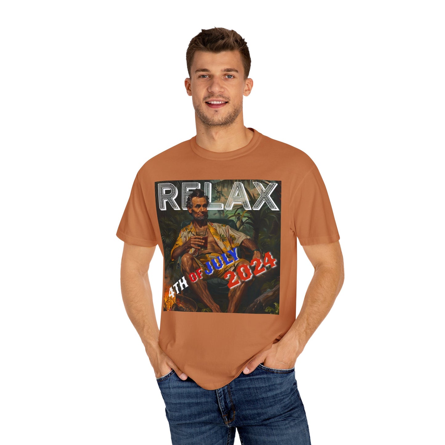 Abraham Lincoln Relax Unisex Garment-Dyed T-shirt