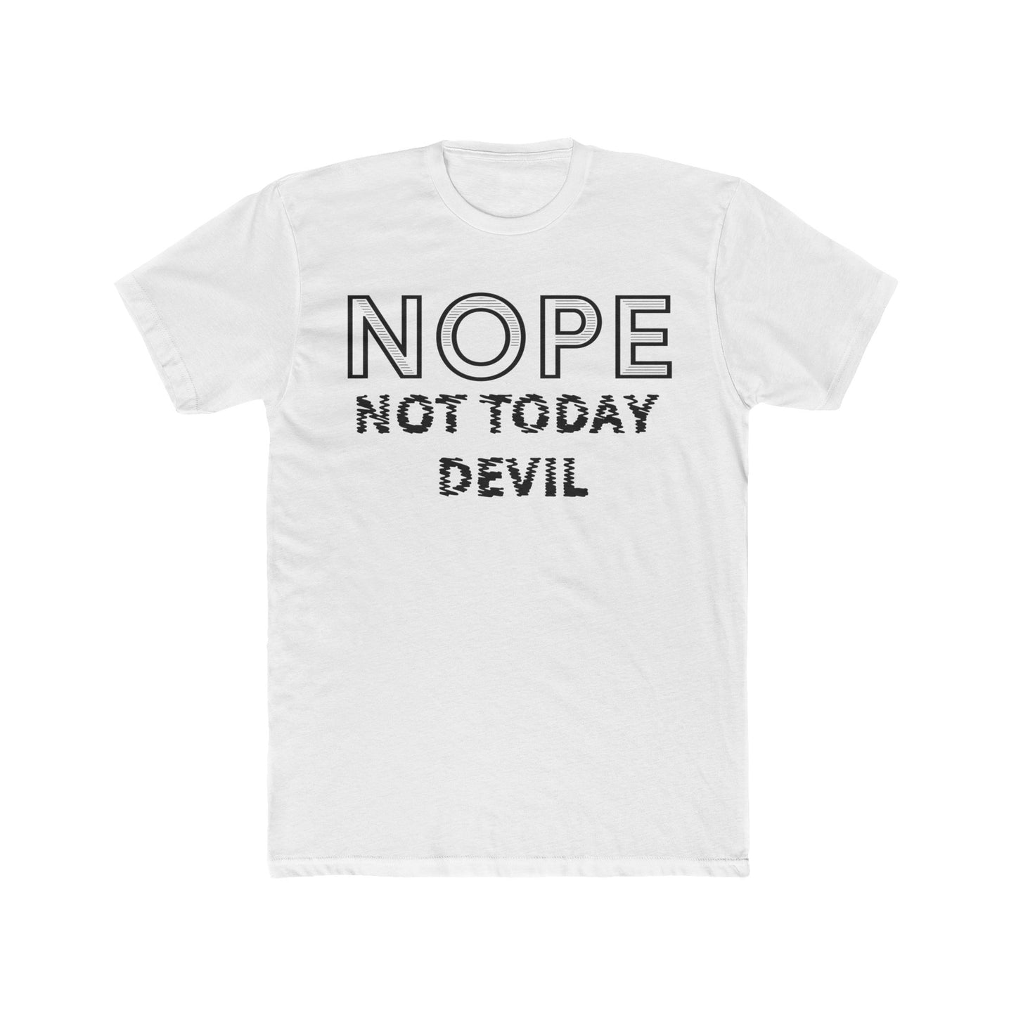 "Not Today Devil" Men's Cotton Crew Tee