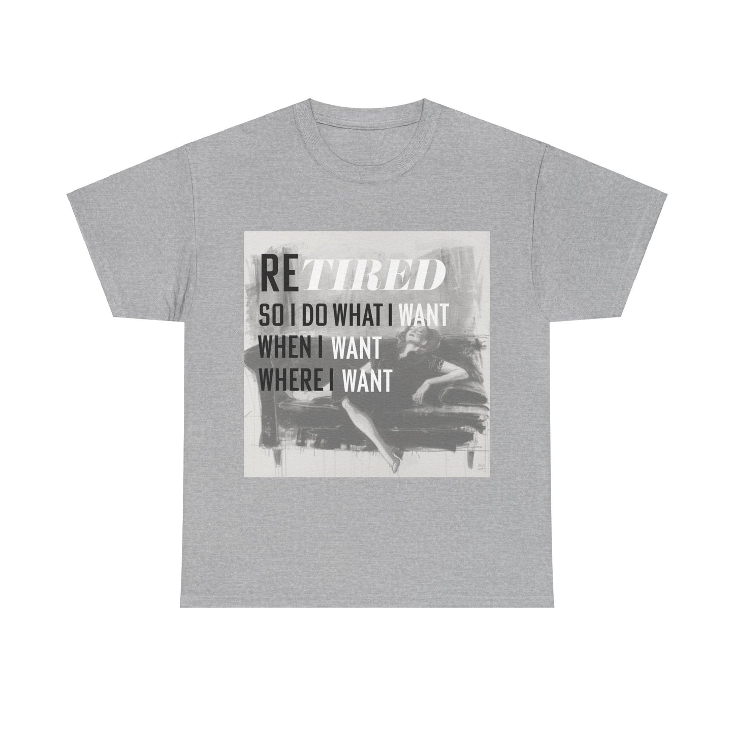 "RE TIRED" Unisex Heavy Cotton Tee