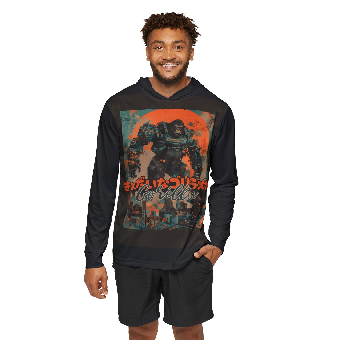 "Gorilla Bionic" Men's Sports Warmup Hoodie (AOP)