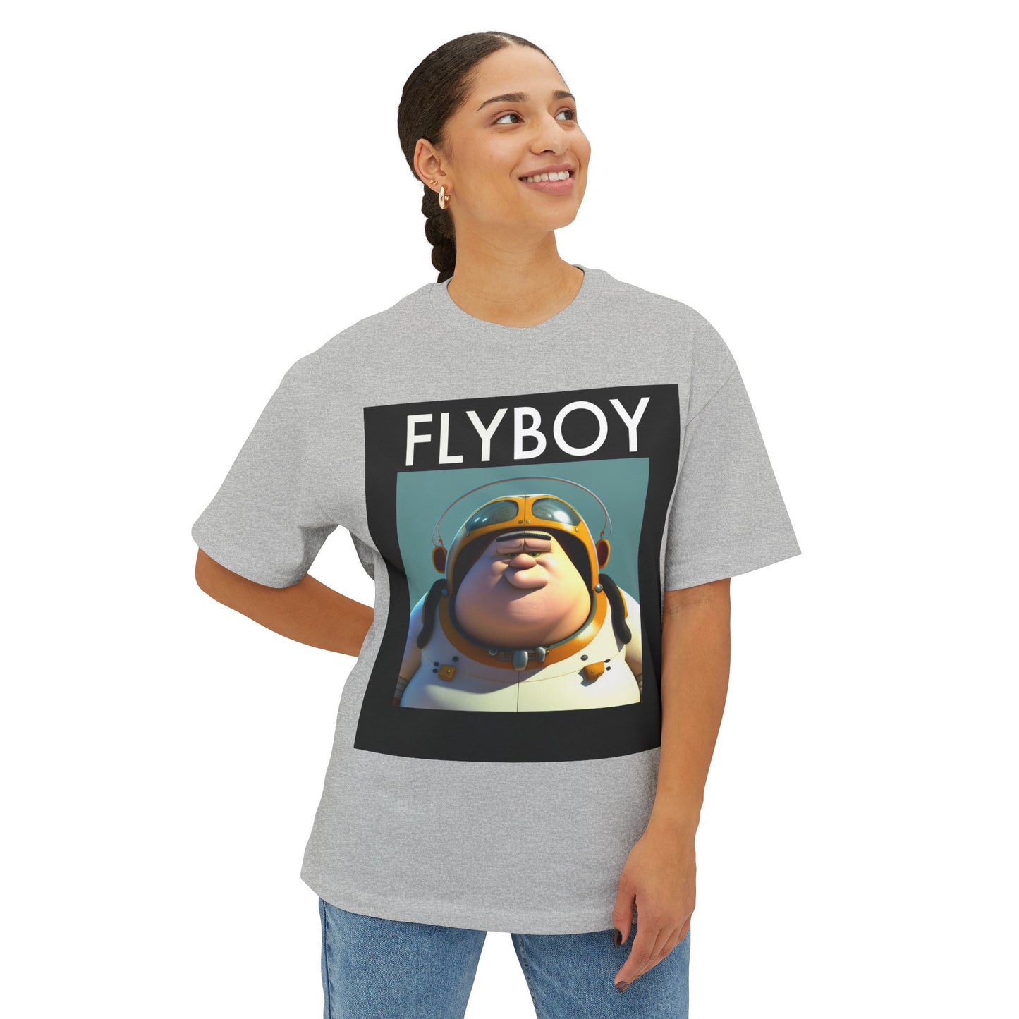 ""FLY BOY" Unisex Oversized Boxy Tee