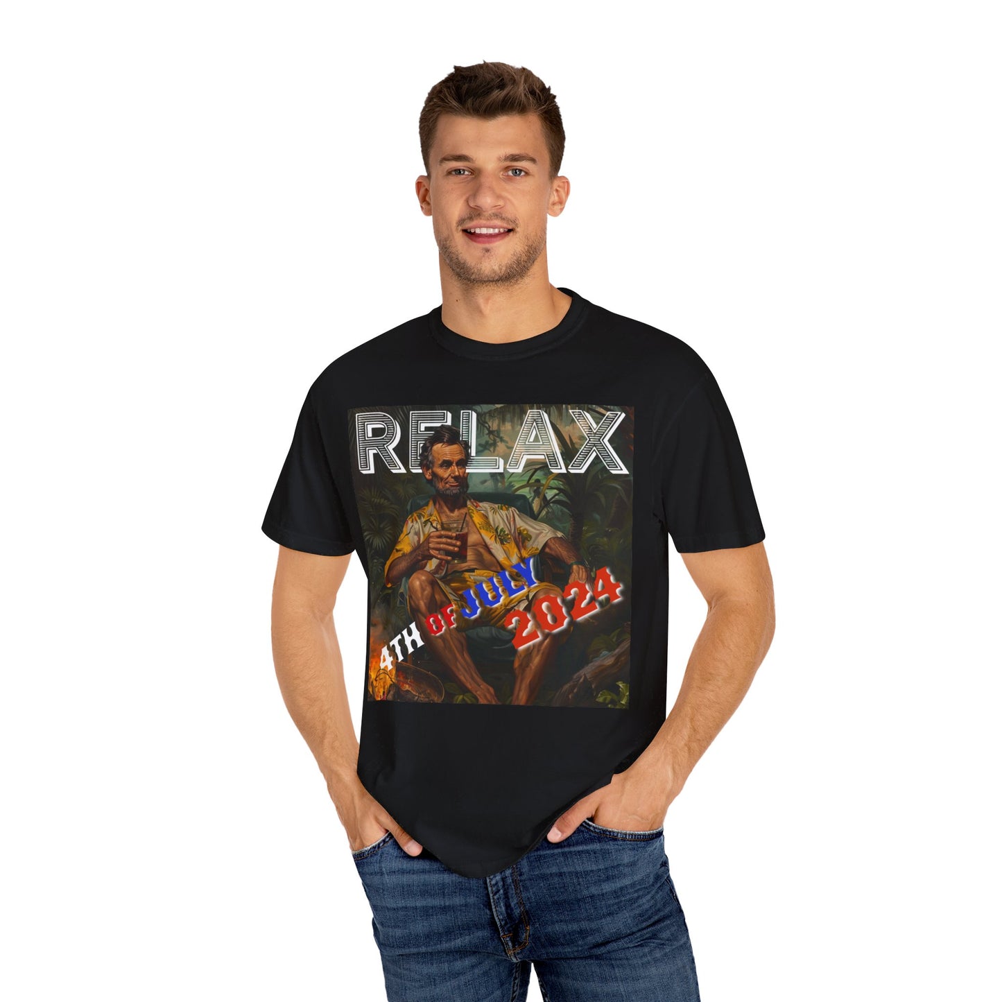 Abraham Lincoln Relax Unisex Garment-Dyed T-shirt