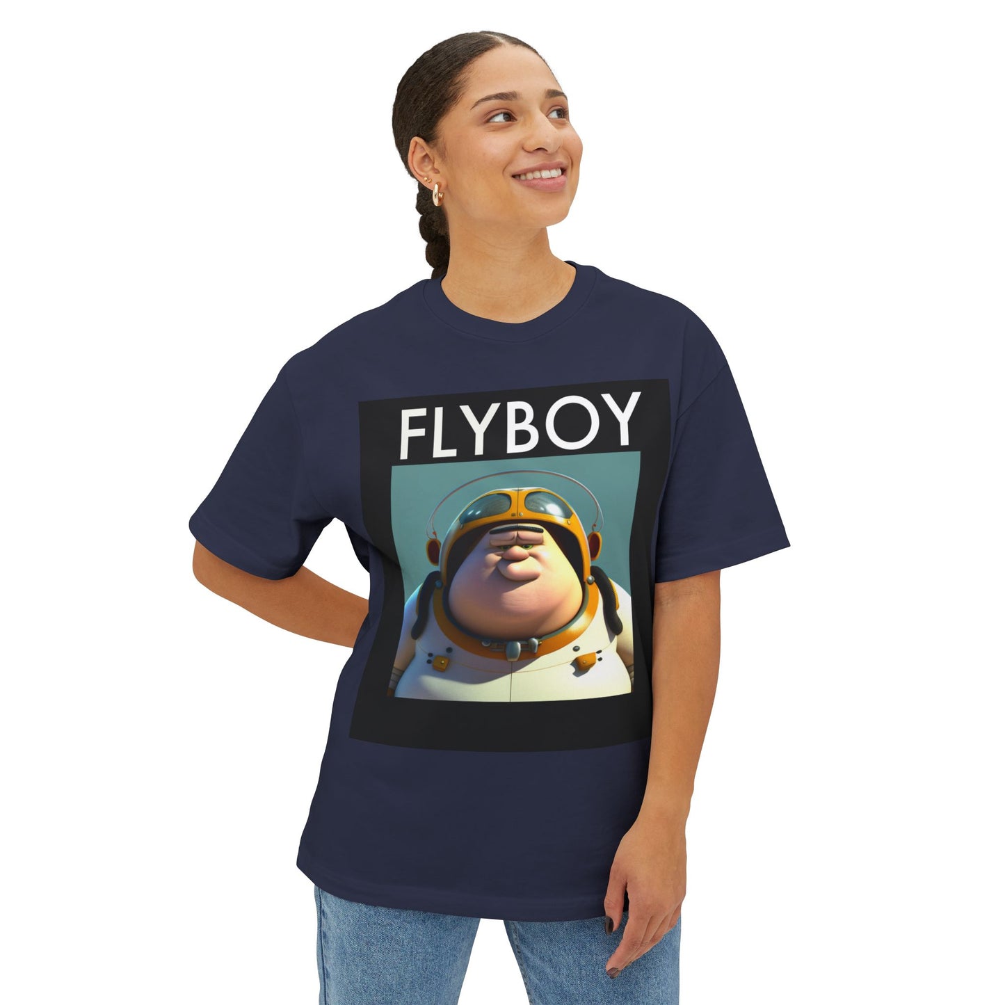 ""FLY BOY" Unisex Oversized Boxy Tee