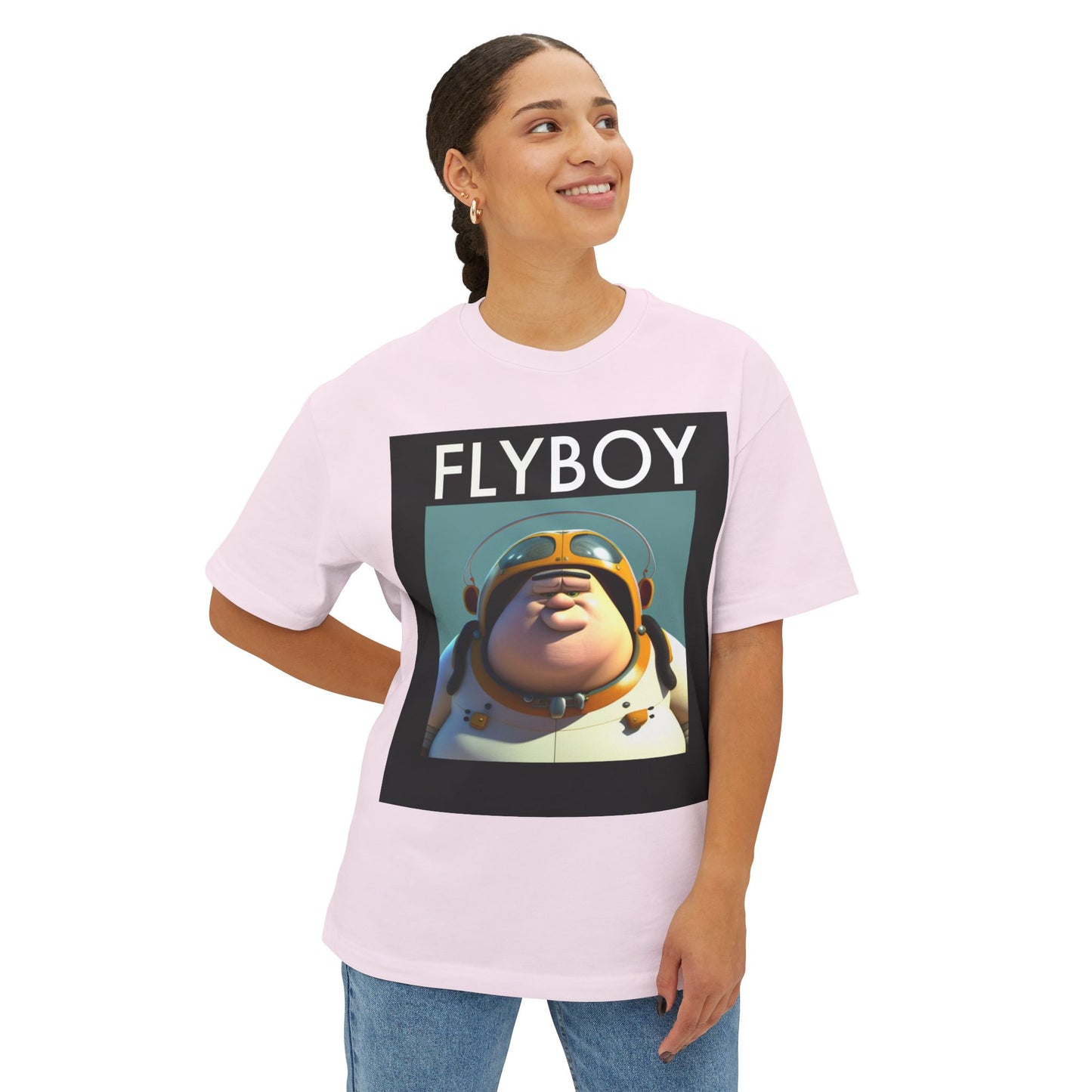 ""FLY BOY" Unisex Oversized Boxy Tee