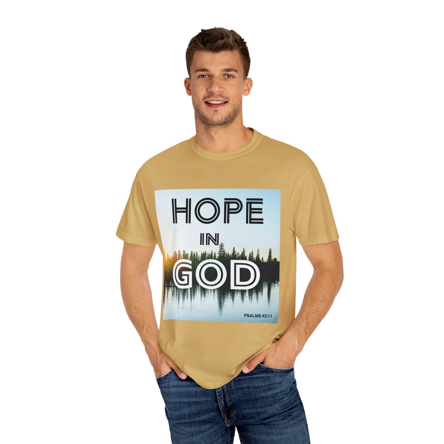 "HOPE IN GOD" Unisex Garment-Dyed T-shirt