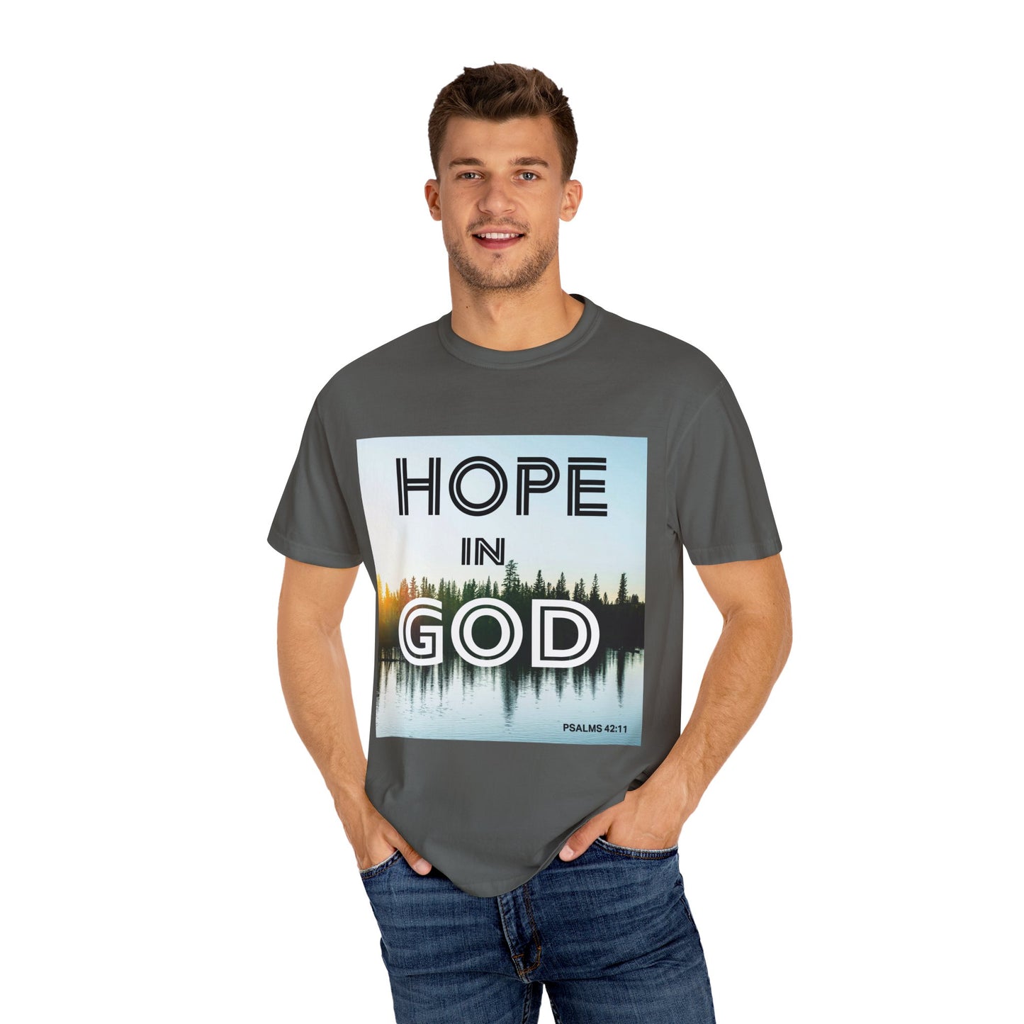 "HOPE IN GOD" Unisex Garment-Dyed T-shirt