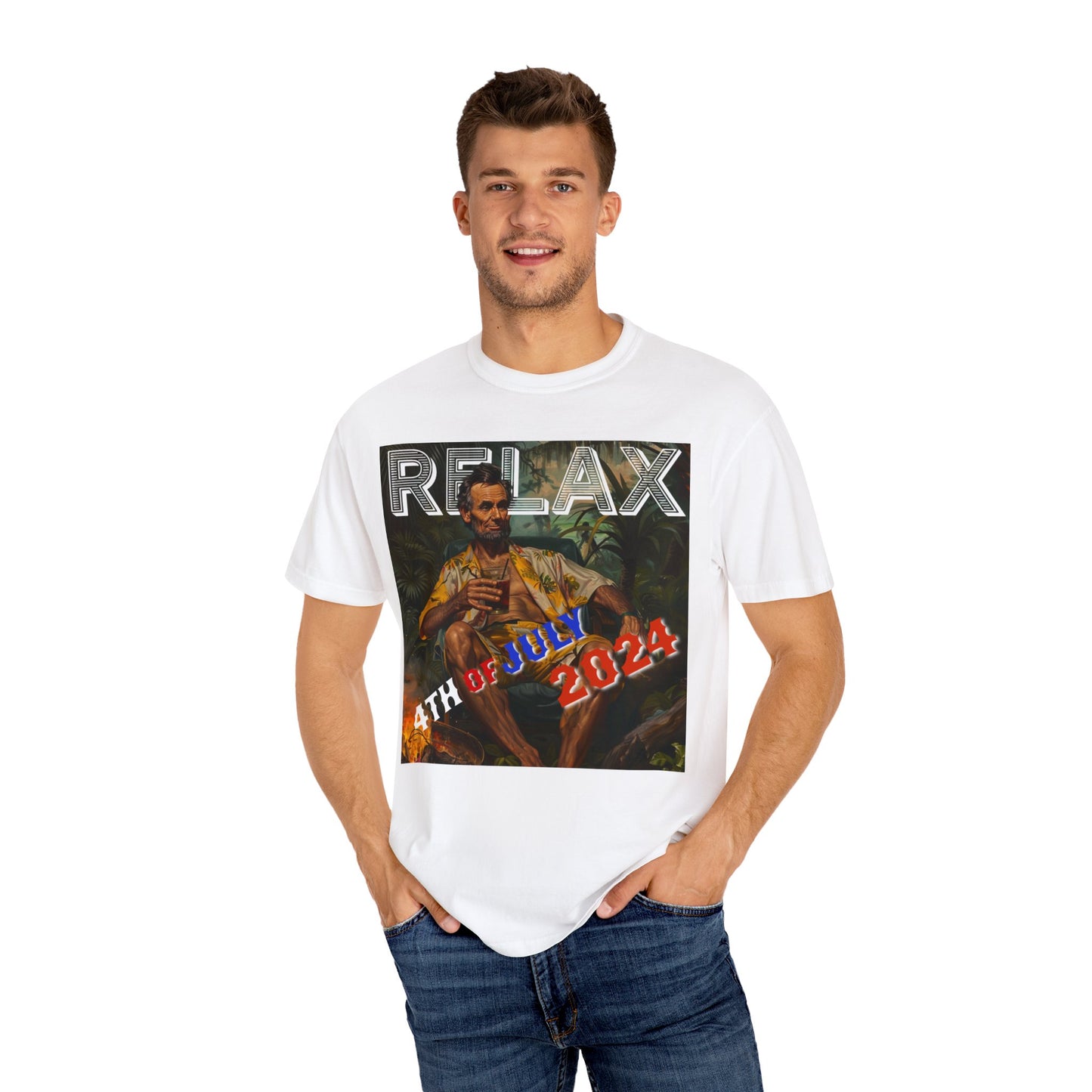 Abraham Lincoln Relax Unisex Garment-Dyed T-shirt