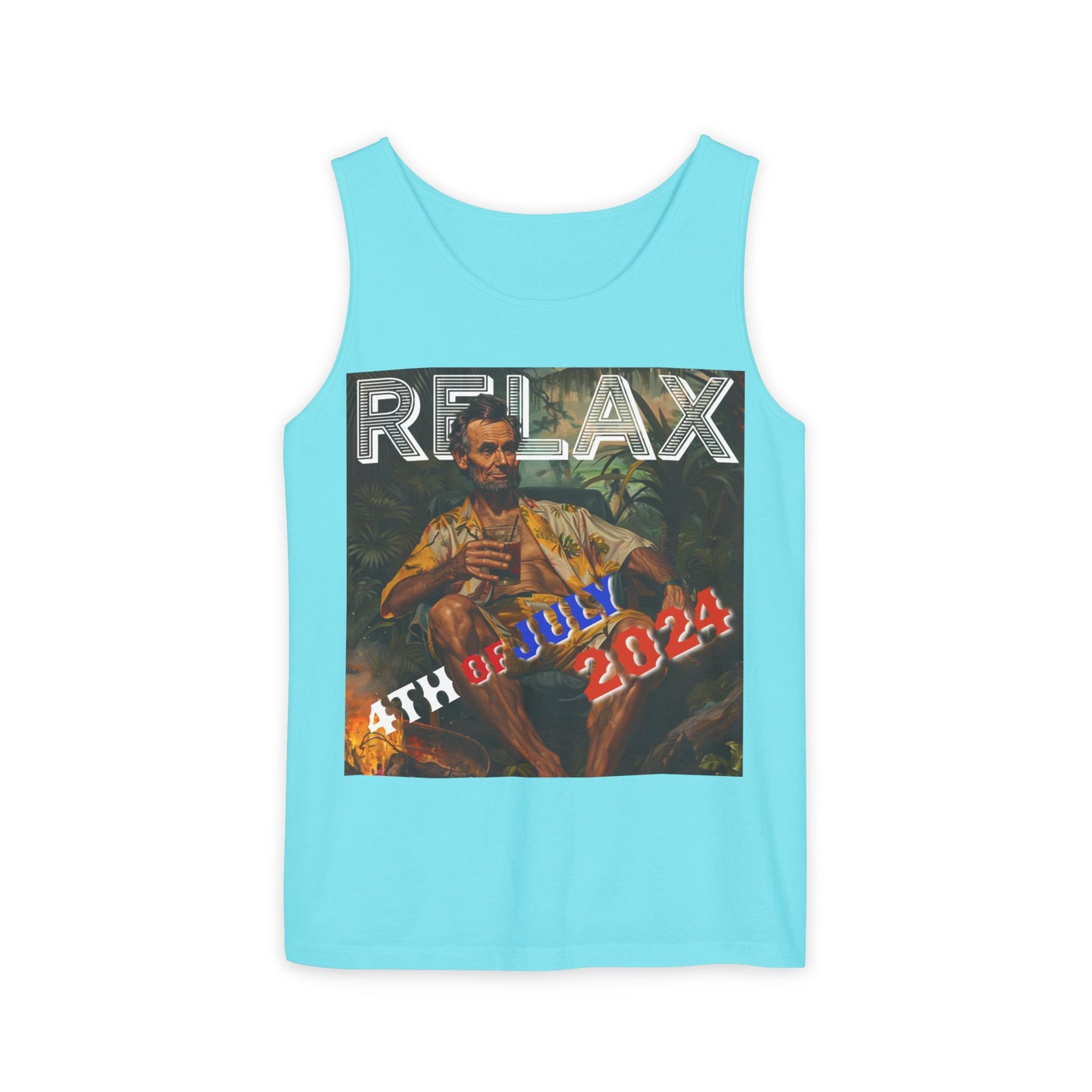 RELAX ABE LINCOLN Unisex Garment-Dyed Tank Top