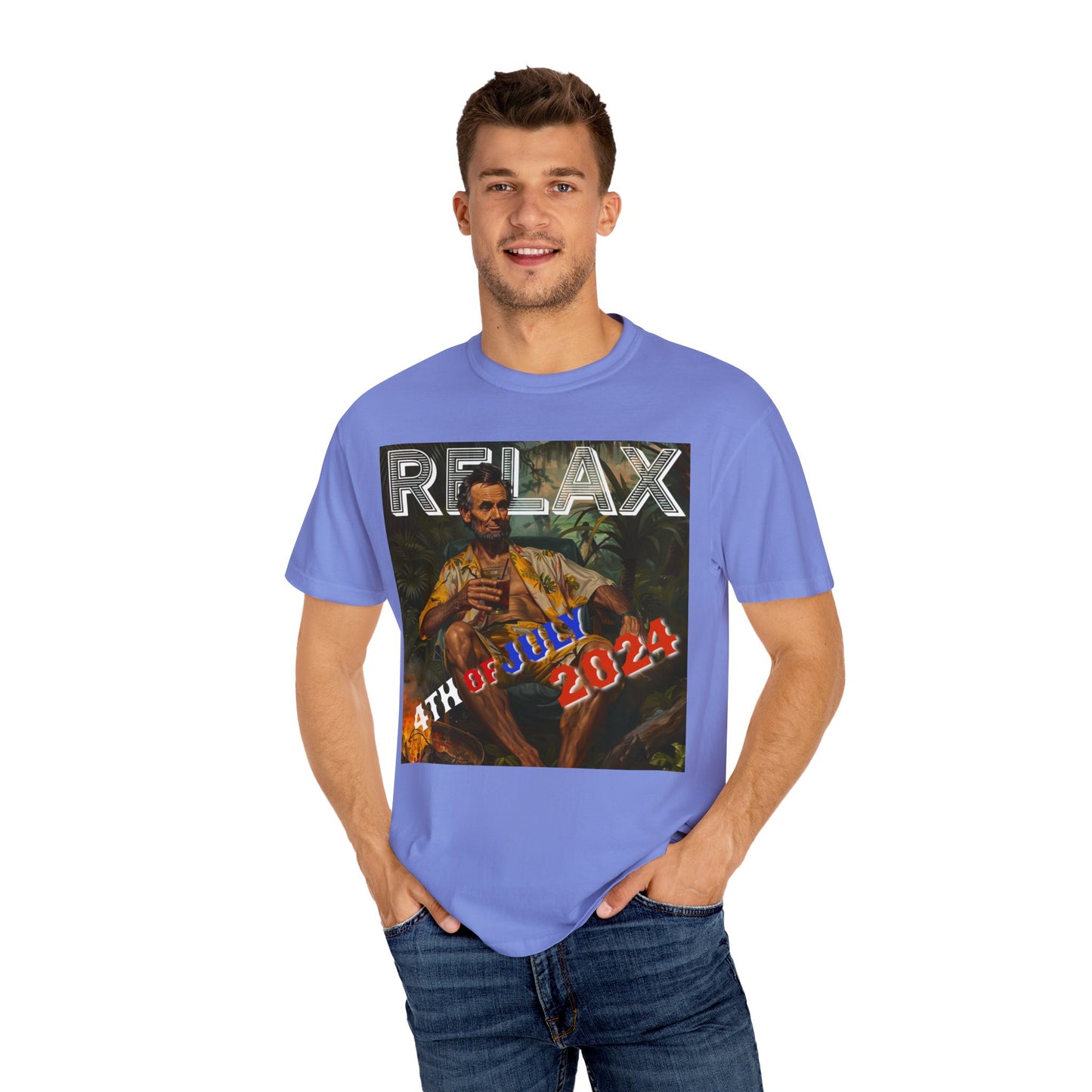 Abraham Lincoln Relax Unisex Garment-Dyed T-shirt