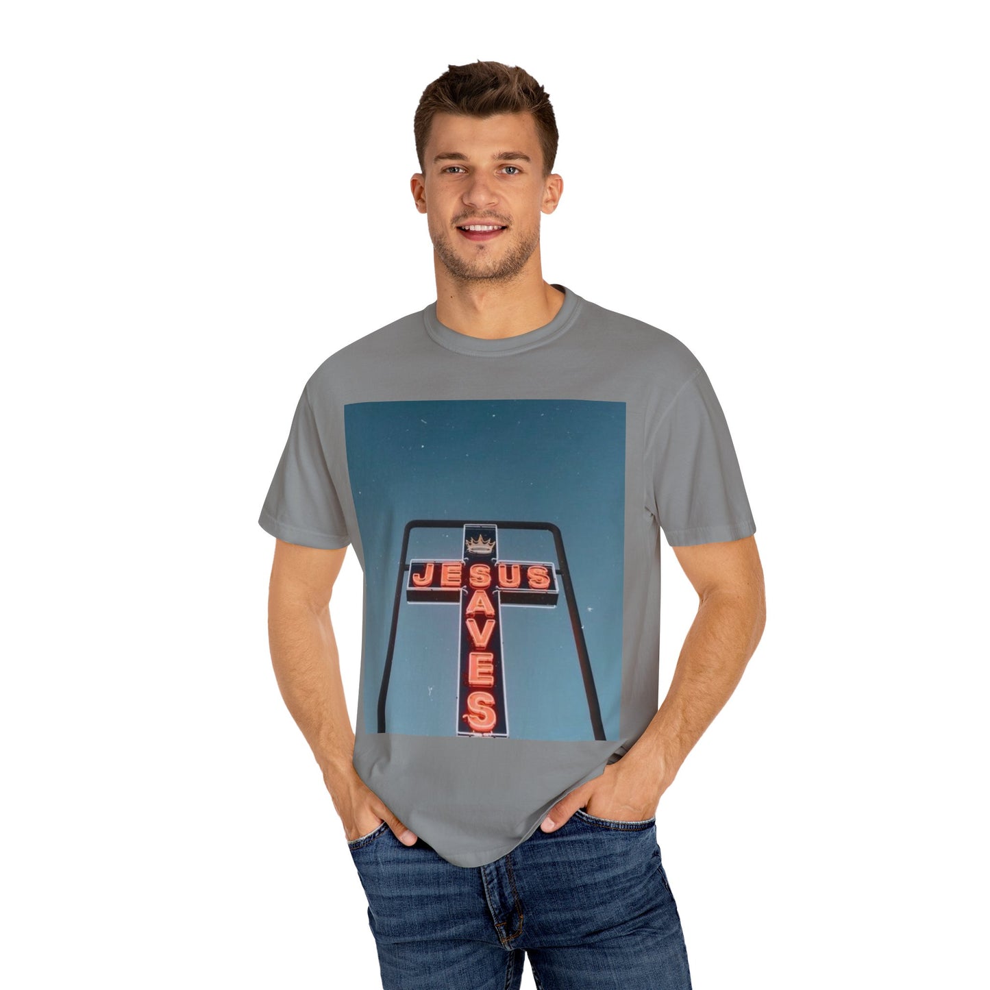 “Jesus Saves” Unisex Garment-Dyed T-shirt