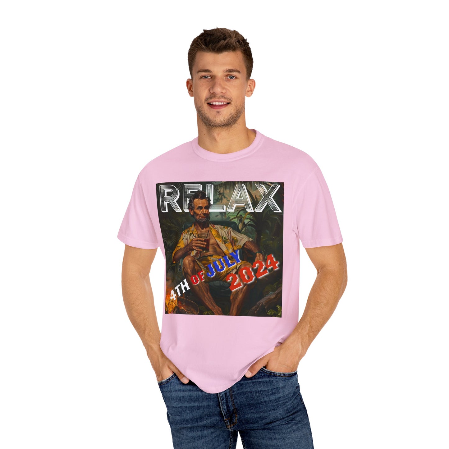 Abraham Lincoln Relax Unisex Garment-Dyed T-shirt