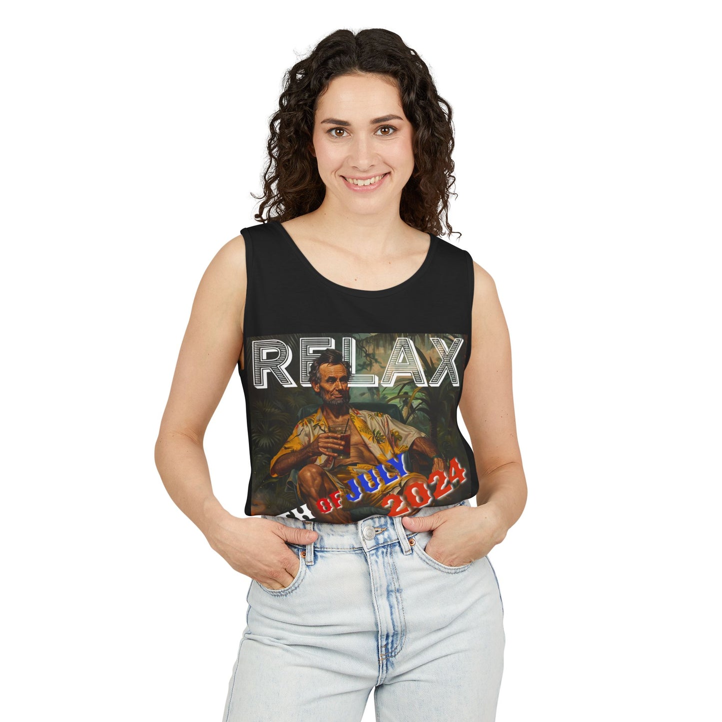 RELAX ABE LINCOLN Unisex Garment-Dyed Tank Top