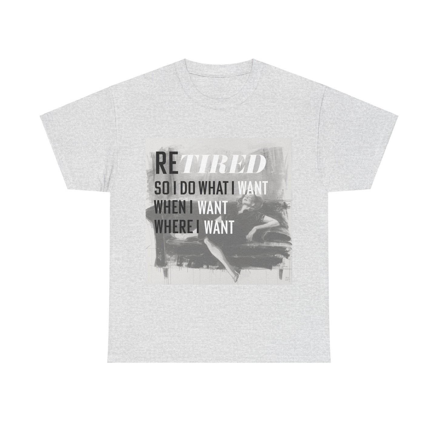 "RE TIRED" Unisex Heavy Cotton Tee