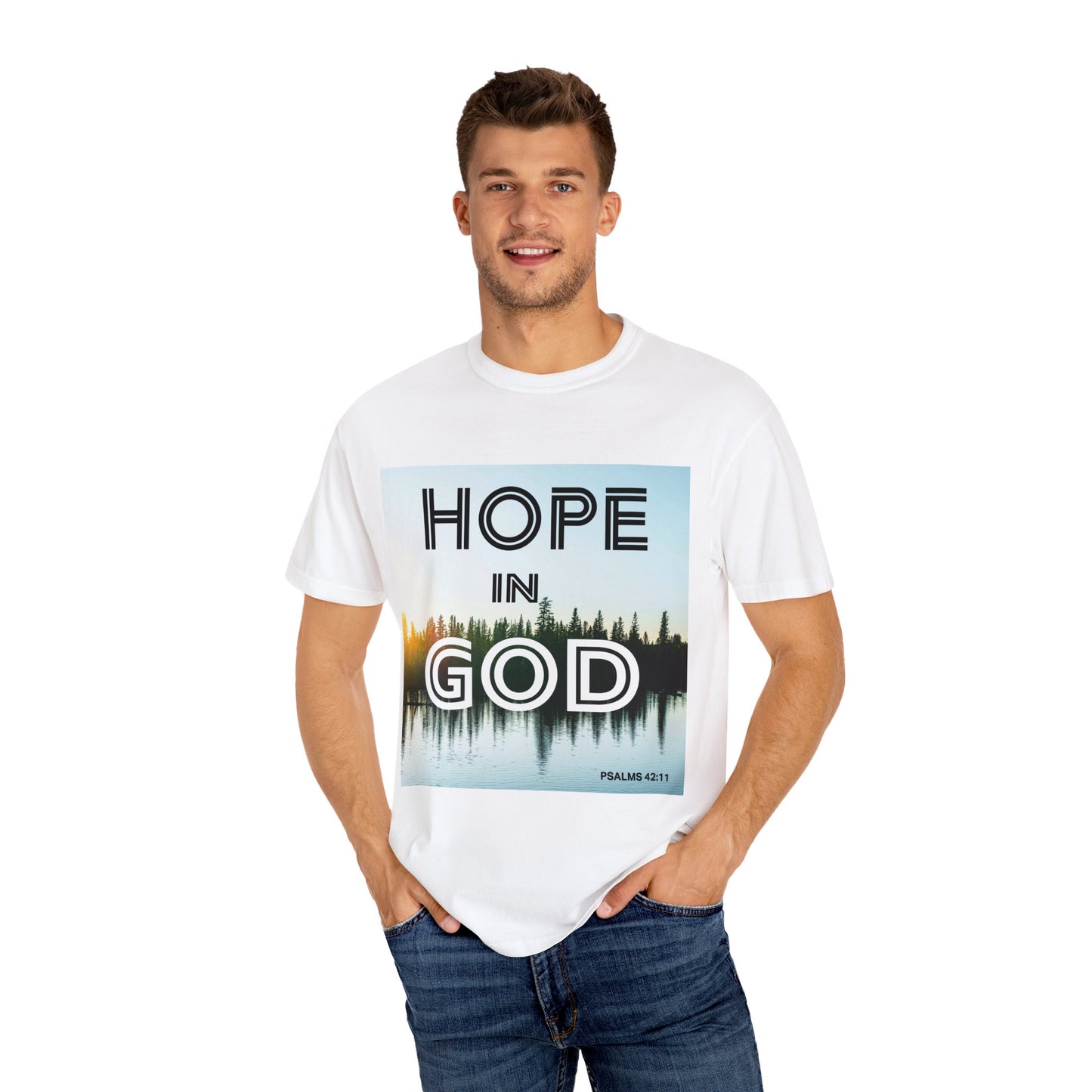 "HOPE IN GOD" Unisex Garment-Dyed T-shirt