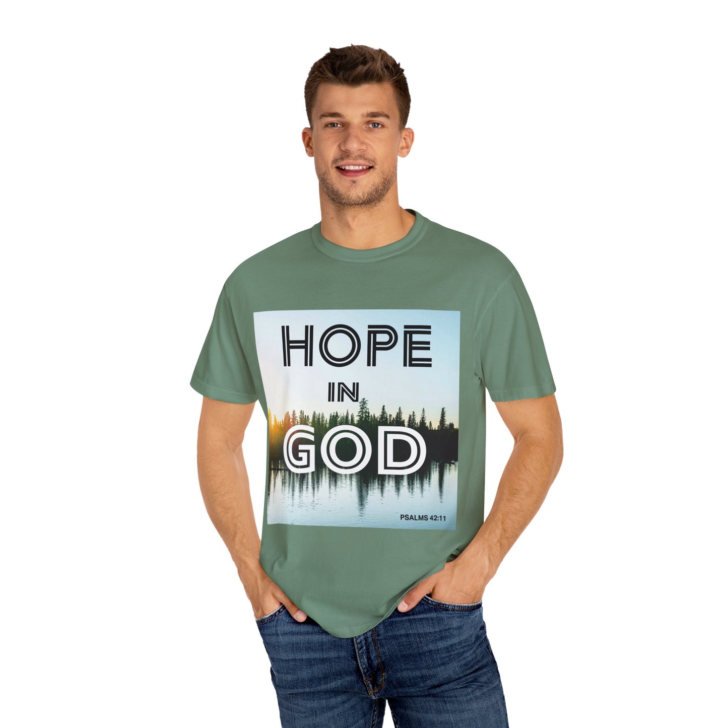 "HOPE IN GOD" Unisex Garment-Dyed T-shirt