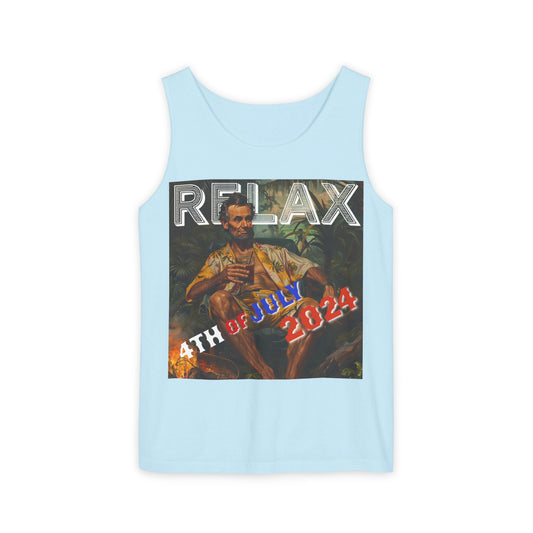 RELAX ABE LINCOLN Unisex Garment-Dyed Tank Top