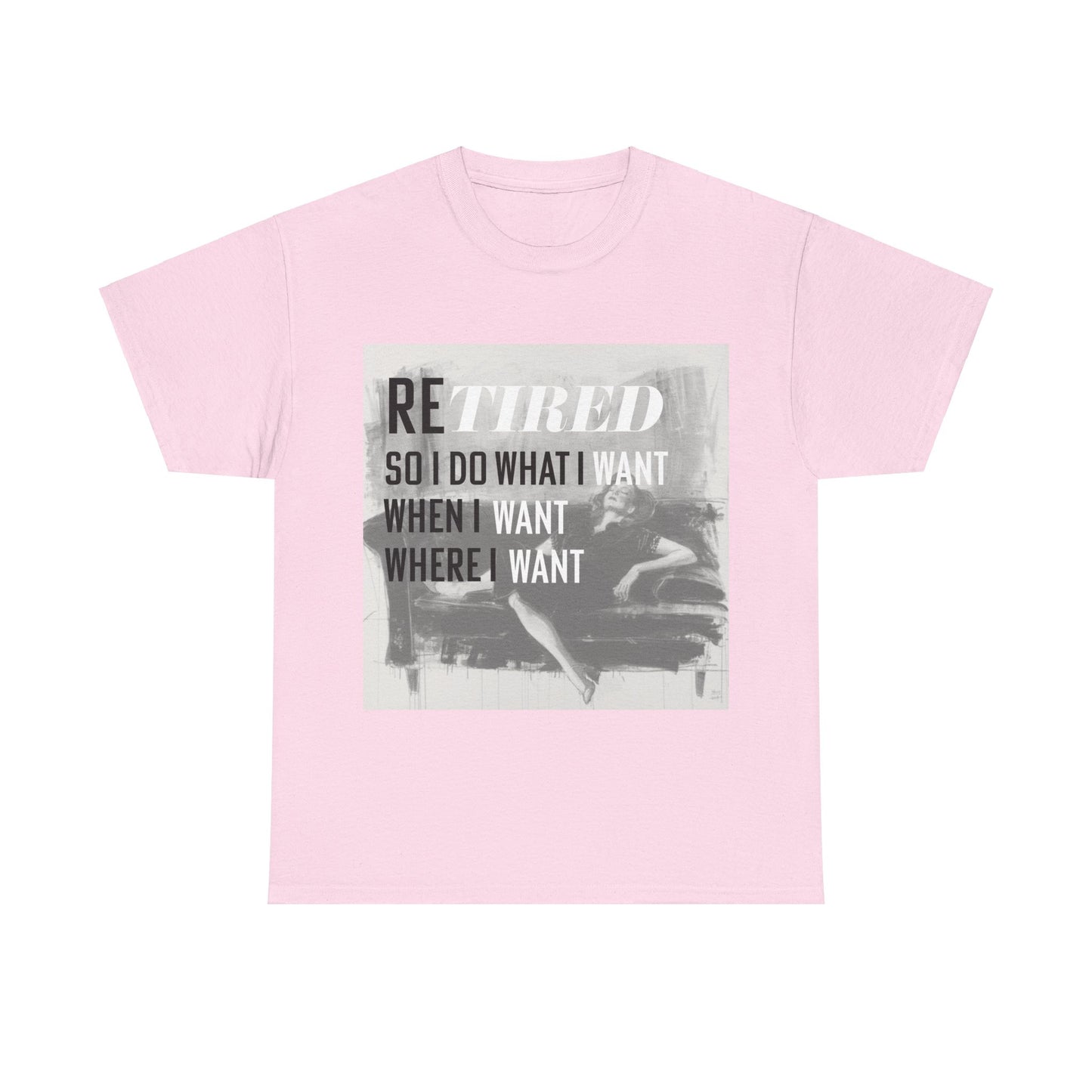 "RE TIRED" Unisex Heavy Cotton Tee