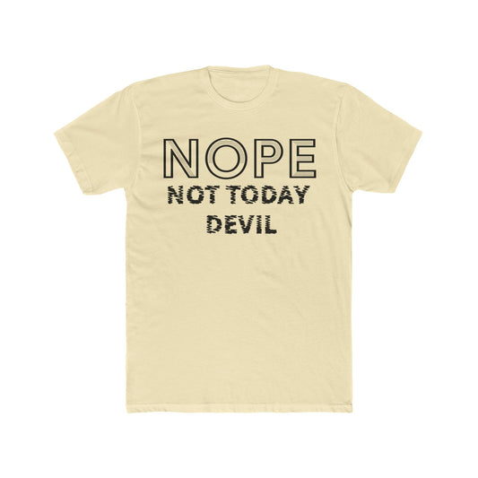 "Not Today Devil" Men's Cotton Crew Tee