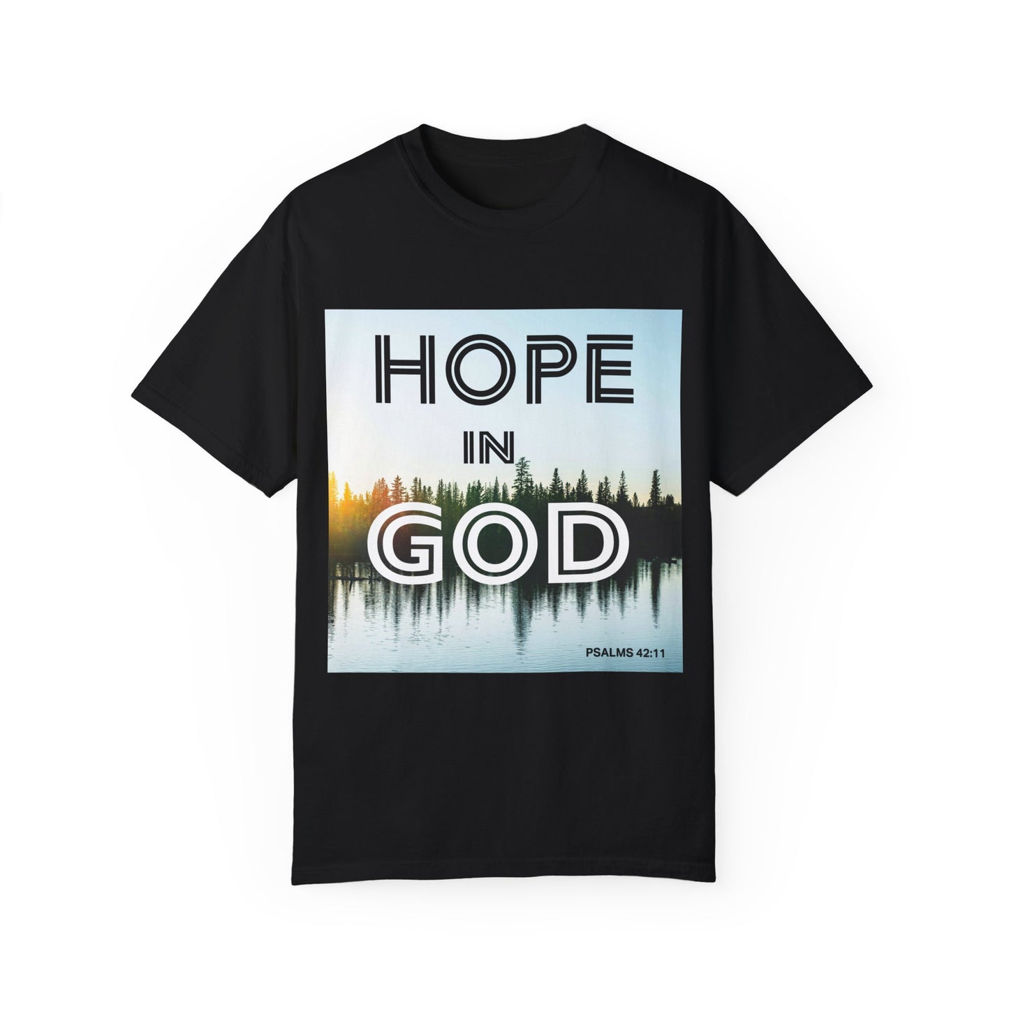 "HOPE IN GOD" Unisex Garment-Dyed T-shirt