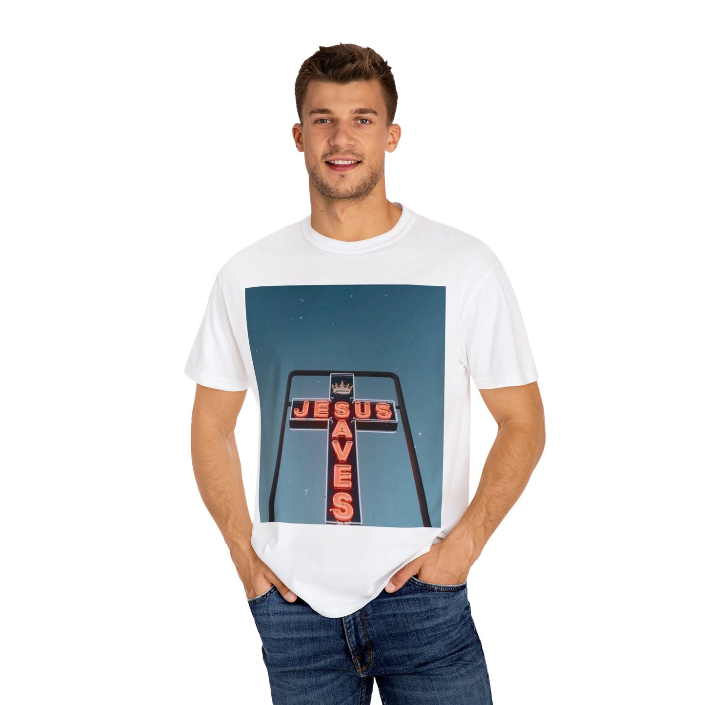 “Jesus Saves” Unisex Garment-Dyed T-shirt