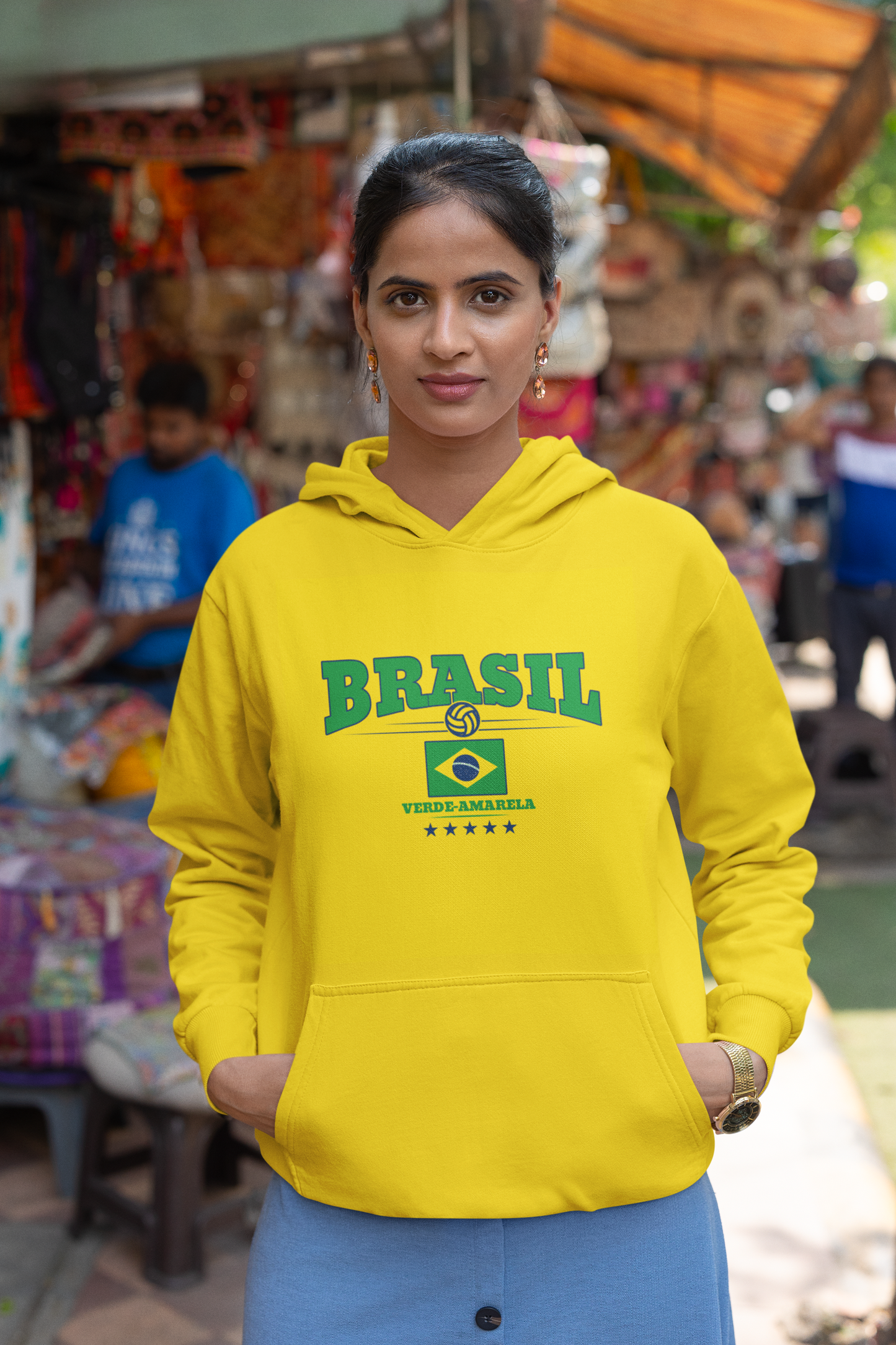 "Brazil"  Pullover Hoodie (AOP)