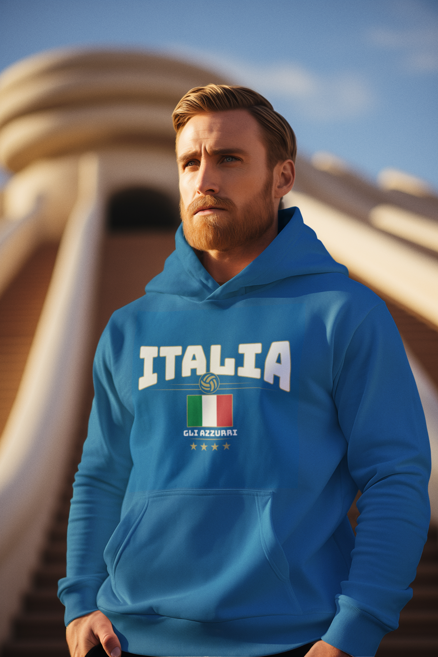 "ITALIA" Unisex Pullover Hoodie (AOP)