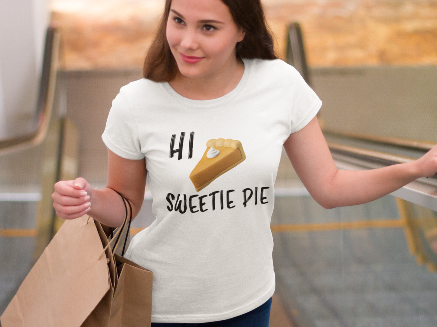 "HI SWEETIE PIE" Unisex Heavy Cotton Tee